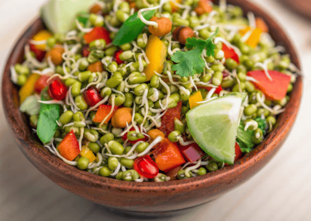 mix sprouts salad, mung sprouts